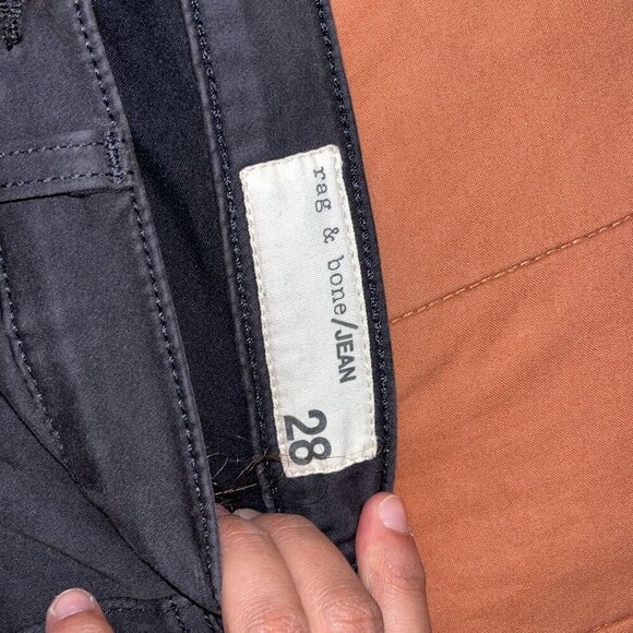 Rag & Bone Womens Black Zipper Capi Skinny Jeans Size 28 Slim Fit Denim - Picture 8 of 11